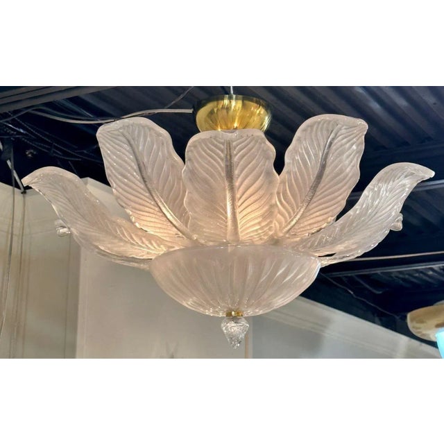 Murano Leaf Flush Mount For Sale In Dallas - Image 6 of 6