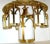 Traditional Chandelier Antique Brass and Glass For Sale - Image 3 of 4