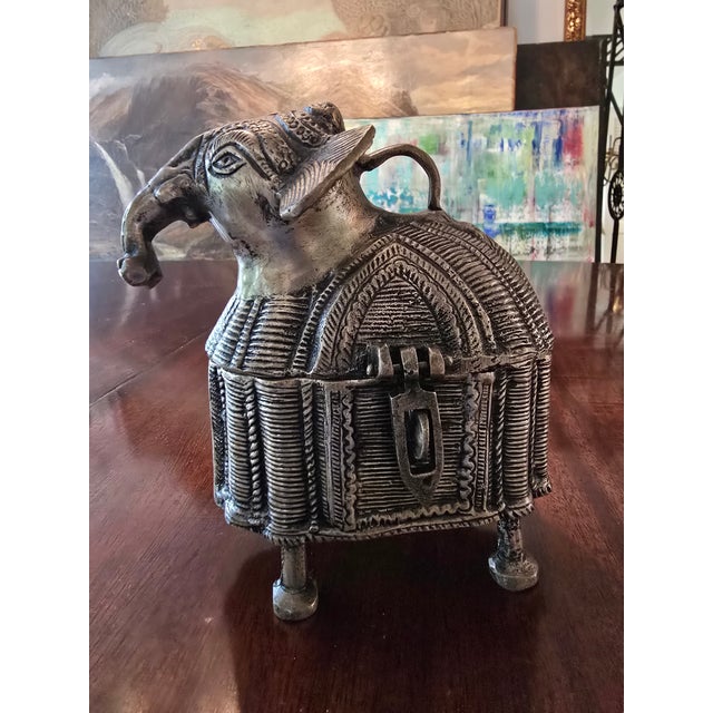 Asian Vintage Elephant Jewel Box For Sale - Image 3 of 12