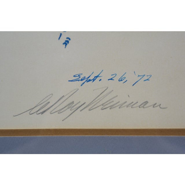 Blue LeRoy Neiman 1972 Signed Russian Boxing Team Munich Olympics Serigraph 26" For Sale - Image 8 of 12