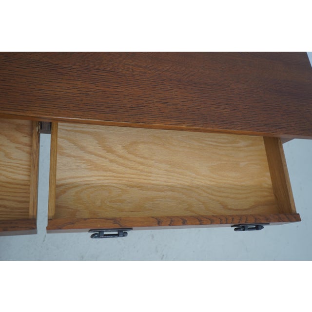 Stickley Stickley Mission Oak 2 Drawer Console Sofa Table For Sale - Image 4 of 18