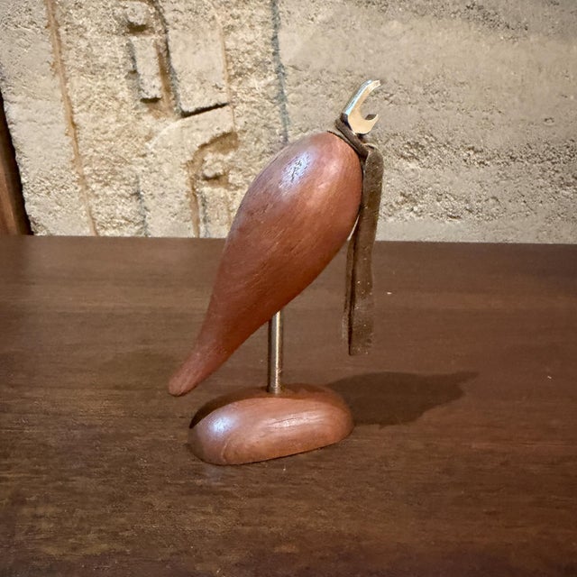 Wooden Bird Bottle Wine Opener Mid Century Modern Arne Basse For Sale In San Diego - Image 6 of 11