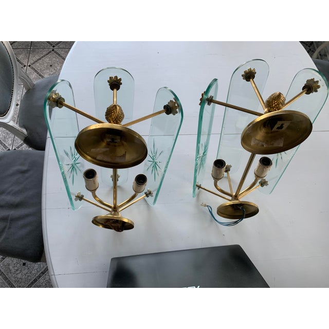 Art Deco Large Wall Lamps, 1970s, Set of 4 For Sale - Image 13 of 18