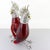 Metal Pair Cartier Sterling Silver & Ruby Red Cut Glass Oil & Vinegar Cruet Decanters For Sale - Image 7 of 18