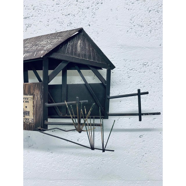 Curtis Jere Artisan House Mid-Century Country Barn Bridge With Row Boat, 1995 For Sale In Miami - Image 6 of 11