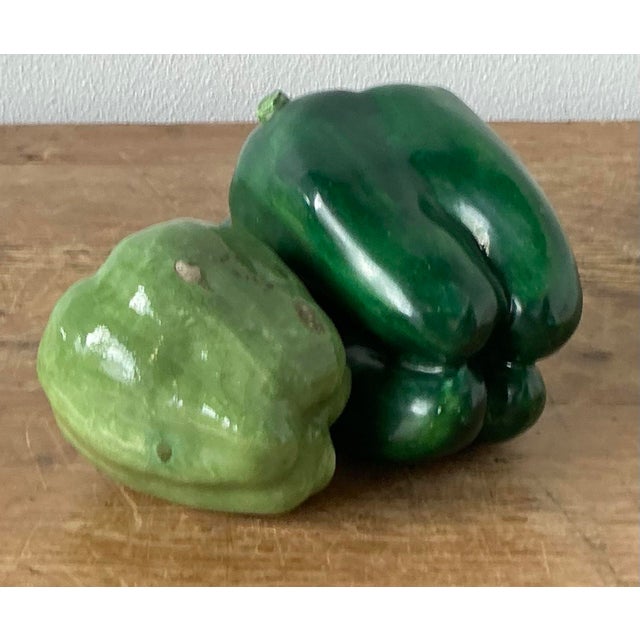 Vintage Italian Glazed Ceramic Bell Peppers For Sale - Image 9 of 11