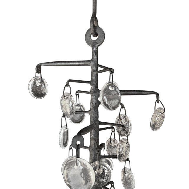 1960s Eleven Arm Chandelier by Erik Höglund for Boda Glasbruk, Sweden For Sale - Image 5 of 17