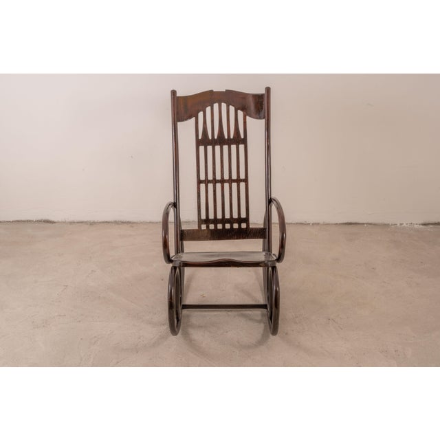 Beech Rocking Chair No. 813 from Jacob & Josef Kohn For Sale - Image 6 of 18