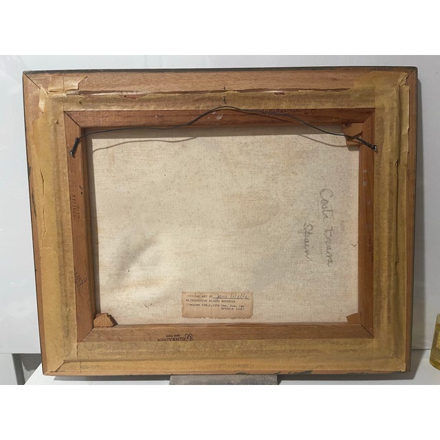 Signed bottom left “J. Wells” Verso: Signature again on back left of the wooden back edge of frame (note, this reads “J....