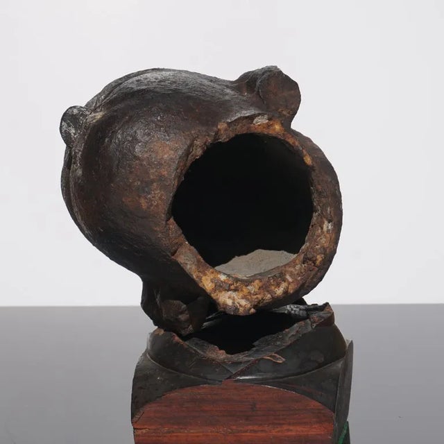 Song to Ming Dynasty Cast Iron Daoist Buddhist Head For Sale - Image 9 of 10