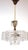 Antique Brass Lead Crystal Three-Light Chandelier, 1930s For Sale - Image 4 of 11