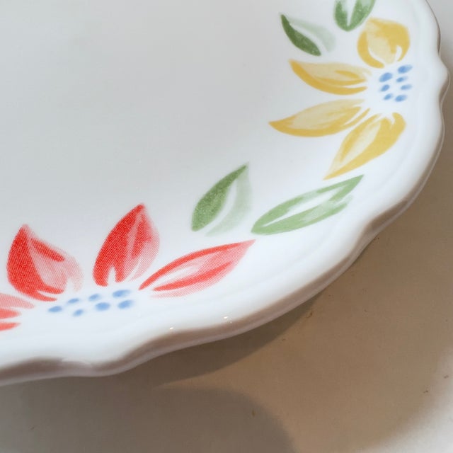 Vintage Syracuse China "Old Ivory" Restaurant Ironstone Scallop Edged Salad Plates, Set of 9 For Sale - Image 10 of 10