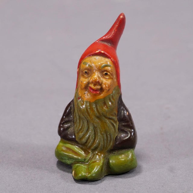 Lot of Four Tiny Terracotta Garden Gnomes, Germany Ca. 1950s For Sale - Image 4 of 7