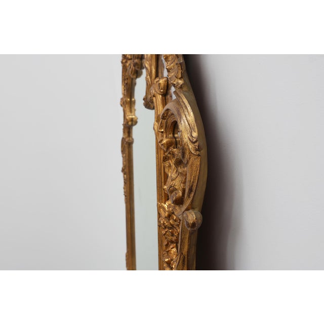 1970s Rococo Style Gilt Mirror with Marbled Glass Border from Deknudt, Belgium, 1974 For Sale - Image 5 of 16