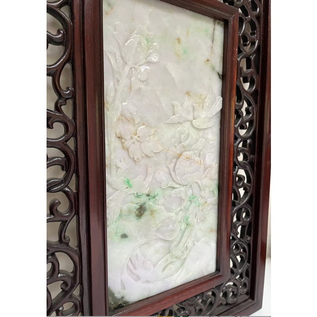 Wood Mid 20th Century Jade and Wood Carving Stand Representing Summer For Sale - Image 7 of 11