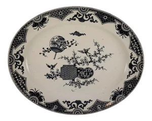 English Aesthetic Movement Transferware Formosa Staffordshire Serving Platter