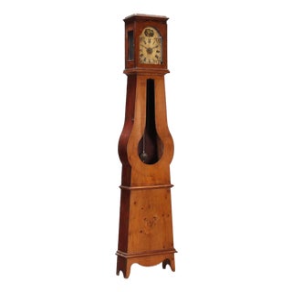 Pendulum Clock in Pine and Walnut For Sale