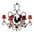 Large French Country Wrought Iron 6-Light Rooster Chandelier For Sale