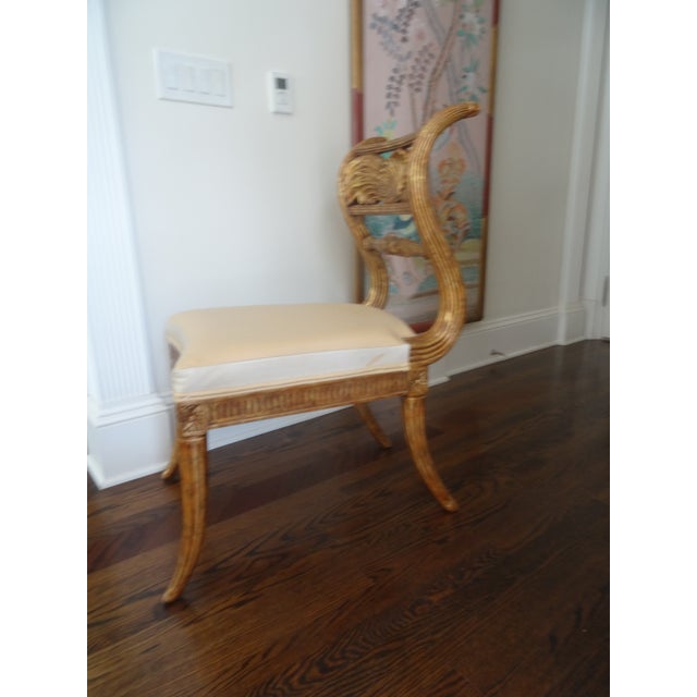 Gold Late 20th Century Rose Tarlow Style Regency Shell Back Chair For Sale - Image 8 of 13