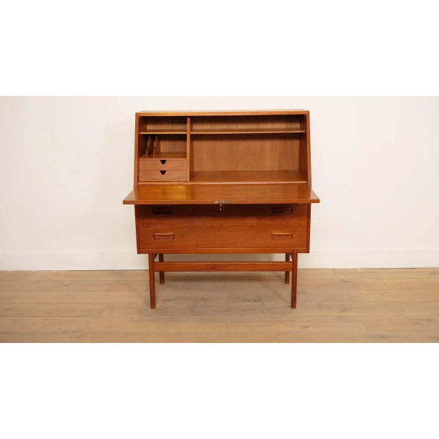 Arne Wahl Iversen Vintage Teak Secretaire by Arne Wahl Iversen For Sale - Image 4 of 18