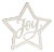 Beaded Wood Star with Joy Sentiment (Set of 2) For Sale