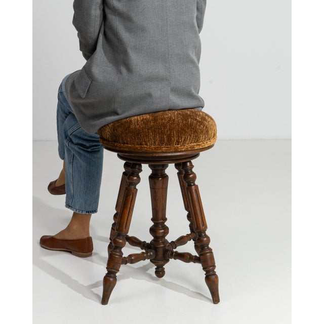 19th Century Napoleon III Adjustable Piano Stool For Sale - Image 11 of 14