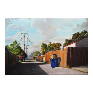Duke Windsor, Impressionistic Cityscape Painting, "No Time for Rain" For Sale