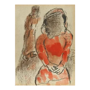 Chagall Lithograph Bible 1960 the Daughter in Law of Judah