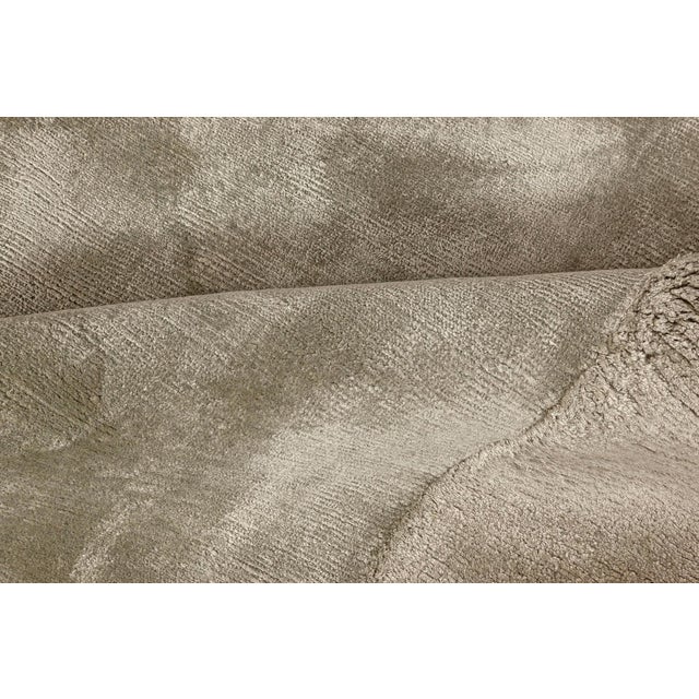 Contemporary green handmade silk rug by Doris Leslie Blau. Size: 15'6" × 17'5" (472 × 530 cm) This contemporary silk rug...