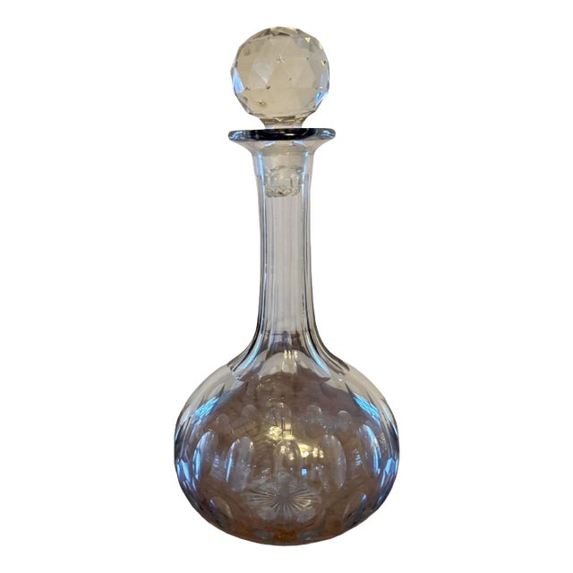 Antique Edwardian Glass Decanter, 1900 For Sale