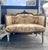 1990s French Baroque Style Beige Sofa – Gold Leaf Details For Sale - Image 14 of 14