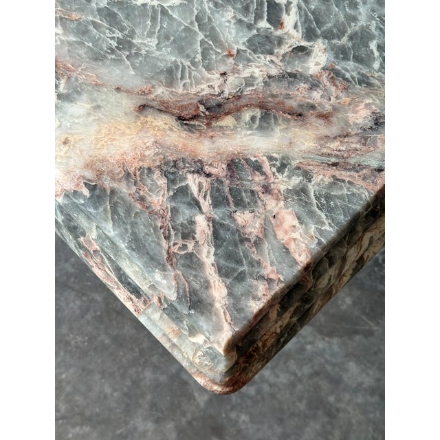 Fior Di Pesco Marble Plinth Side Table, Italy, 1980s For Sale - Image 9 of 18