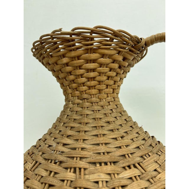 Mid-Century French Woven Rattan Vase, 1950s For Sale - Image 14 of 18