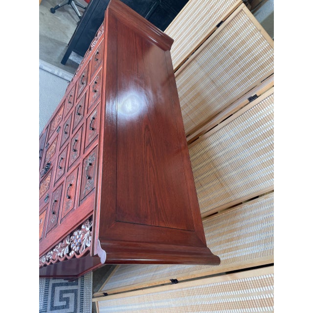 1970s Vintage Mahogany Ming Altar Style Tall Chest For Sale In Naples, FL - Image 6 of 13