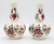 A gorgeous pair of early 20th-Century Italian faience double gourd vases. These lovely vases are hand painted with finely...