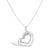 Indulge in the muted elegance of this exquisite heart pendant necklace, meticulously crafted in .925 sterling silver with...