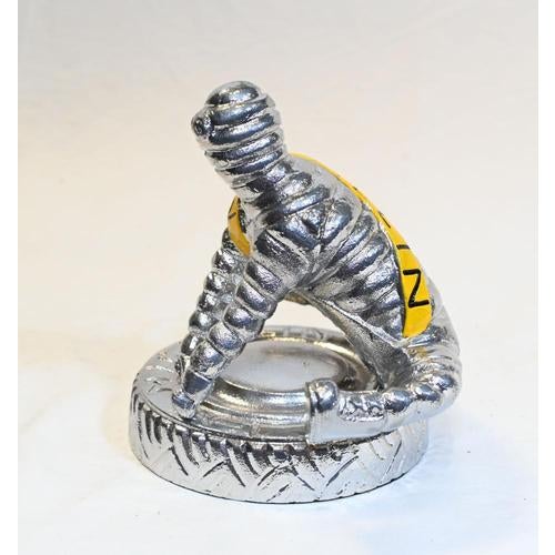 Aluminum Drinking Tire Statue from Michelin Man For Sale - Image 6 of 8