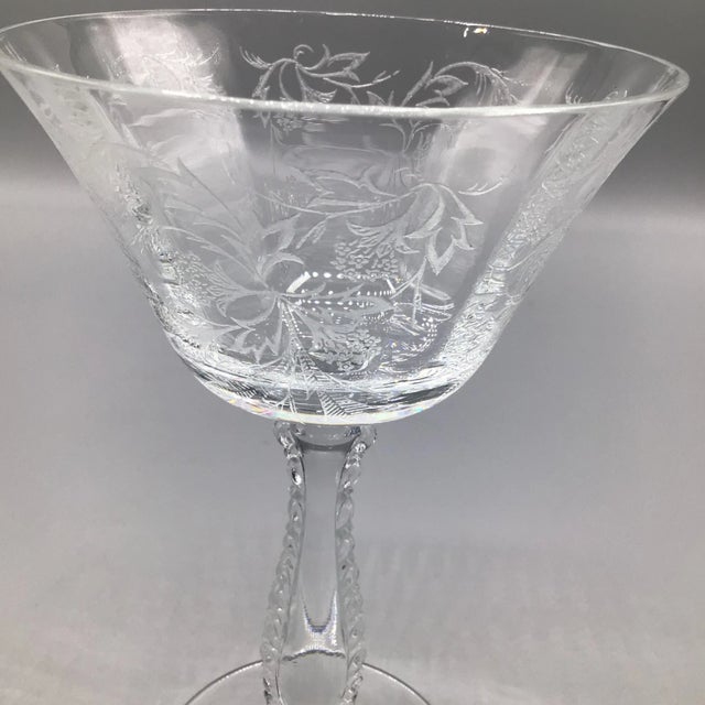Fostoria Heather Champagne/Tall Sherbet Glasses Set of 4 For Sale - Image 12 of 13