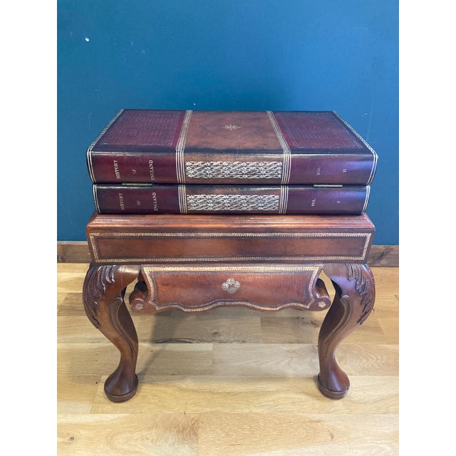 Maitland-Smith Faux Book Chest Side Table With Cabriole Legs For Sale - Image 14 of 15