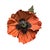 Red Vintage Potted Tole Red Poppy Flower / Floral Arrangement by Artist Helen Hornberger in an Antique Terracotta Pot For Sale - Image 8 of 9