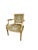French Vintage Neoclassical Striped Seat Armchair For Sale - Image 3 of 15