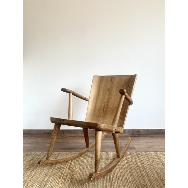 Mid-Century Modern Model 510 Rocking Chair by Göran Malmvall for Karl Andersson & Sons, Sweden, 1940s For Sale - Image 3 of 14