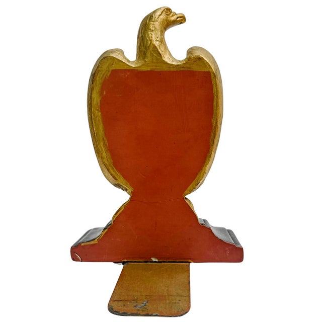 Gold Vintage Borghese Federal Gilt Plaster Eagle Bookends For Sale - Image 8 of 11