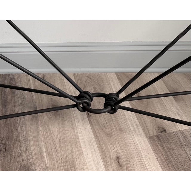 1980s 5-Piece Giacometti Style Brutalist Iron Table Suite - Set of 5 For Sale - Image 10 of 18