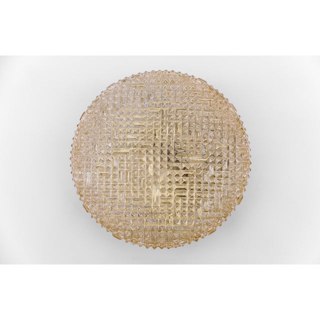 Lovely amber bubble glass flush mount lamp by helena tynell for limburg boom each fixture need 1 x e27 standard bulb with...