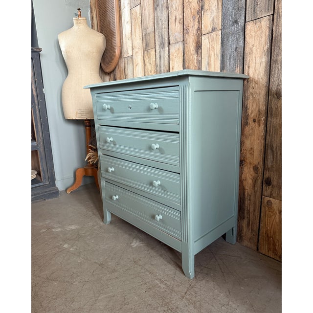 Green Art Deco Style Green Chest of Drawers, 1950s For Sale - Image 8 of 15