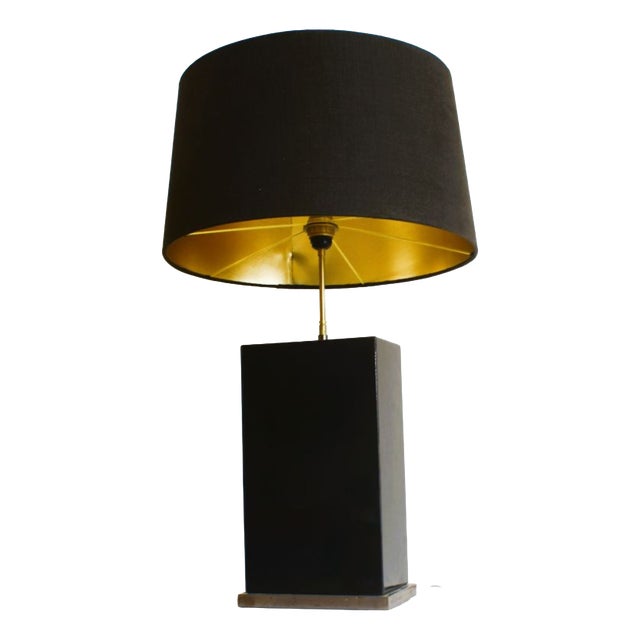 Black Lacquered Table Lamp from Roger Vanhevel, 1970s For Sale