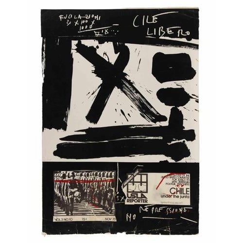 Cile Libero is an artwork realized by the artist Emilio Vedova in 1973. Lithograph on paper. Hand Signed in the middle...