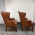 Bespoke Leather Wingback Armchairs, Pair For Sale - Image 4 of 12