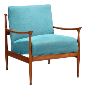 Vintage Teak Wood Armchair, 1960s